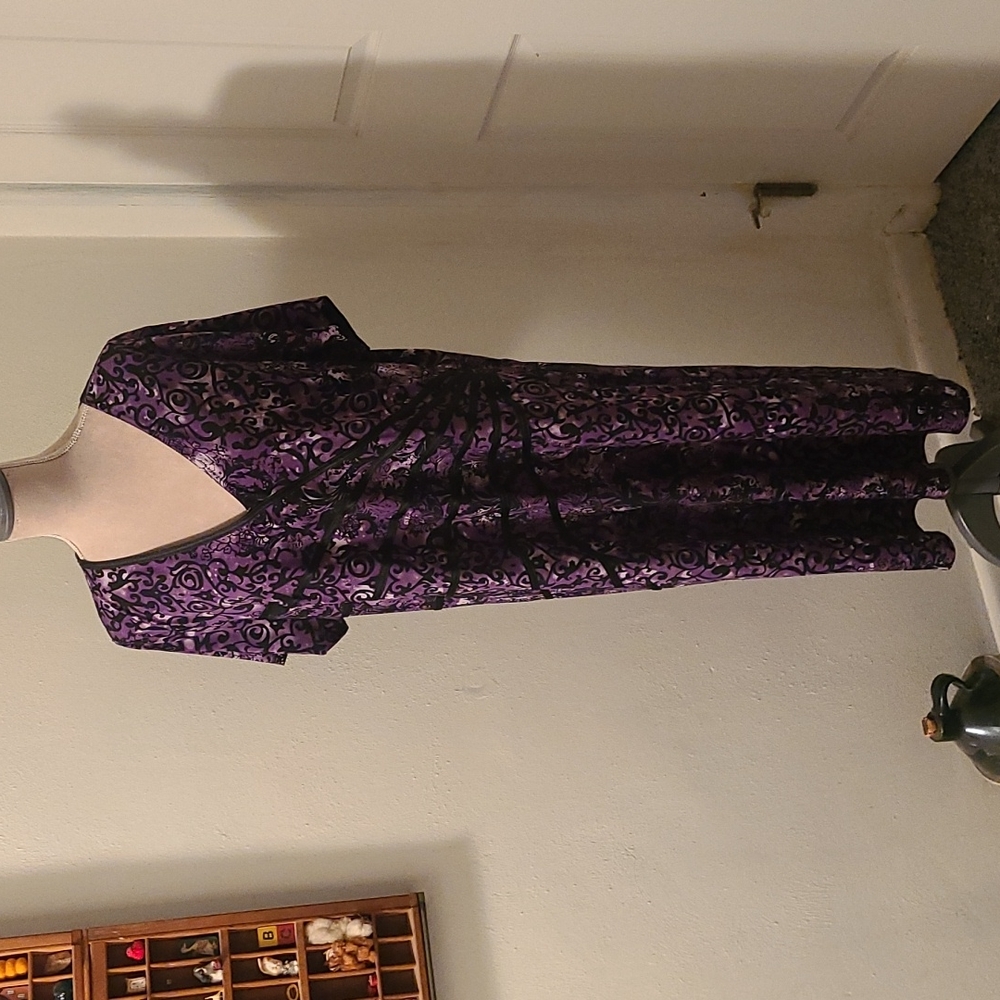 Purple and Black Ladies Dress, Size 20W